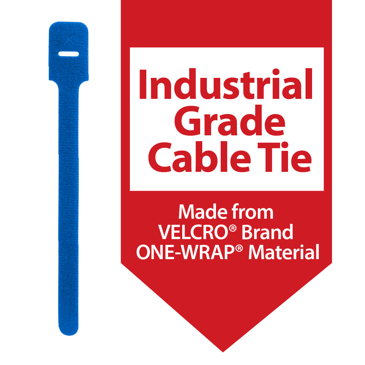 Custom Logo Self-Adhesive Adjustable Pin Type Velcro Cable Strap